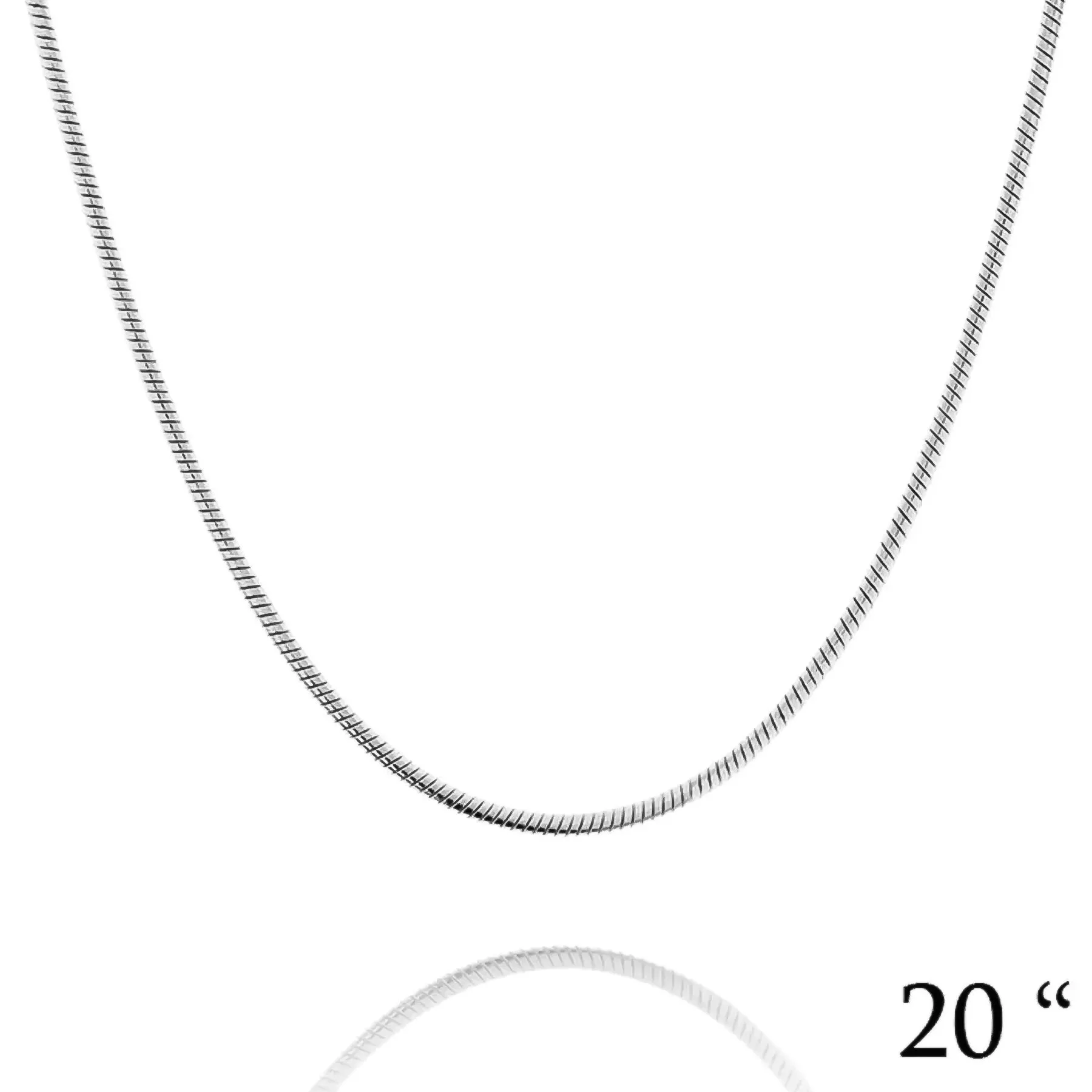 1.3MM STERLING SILVER REAL SNAKE CHAIN