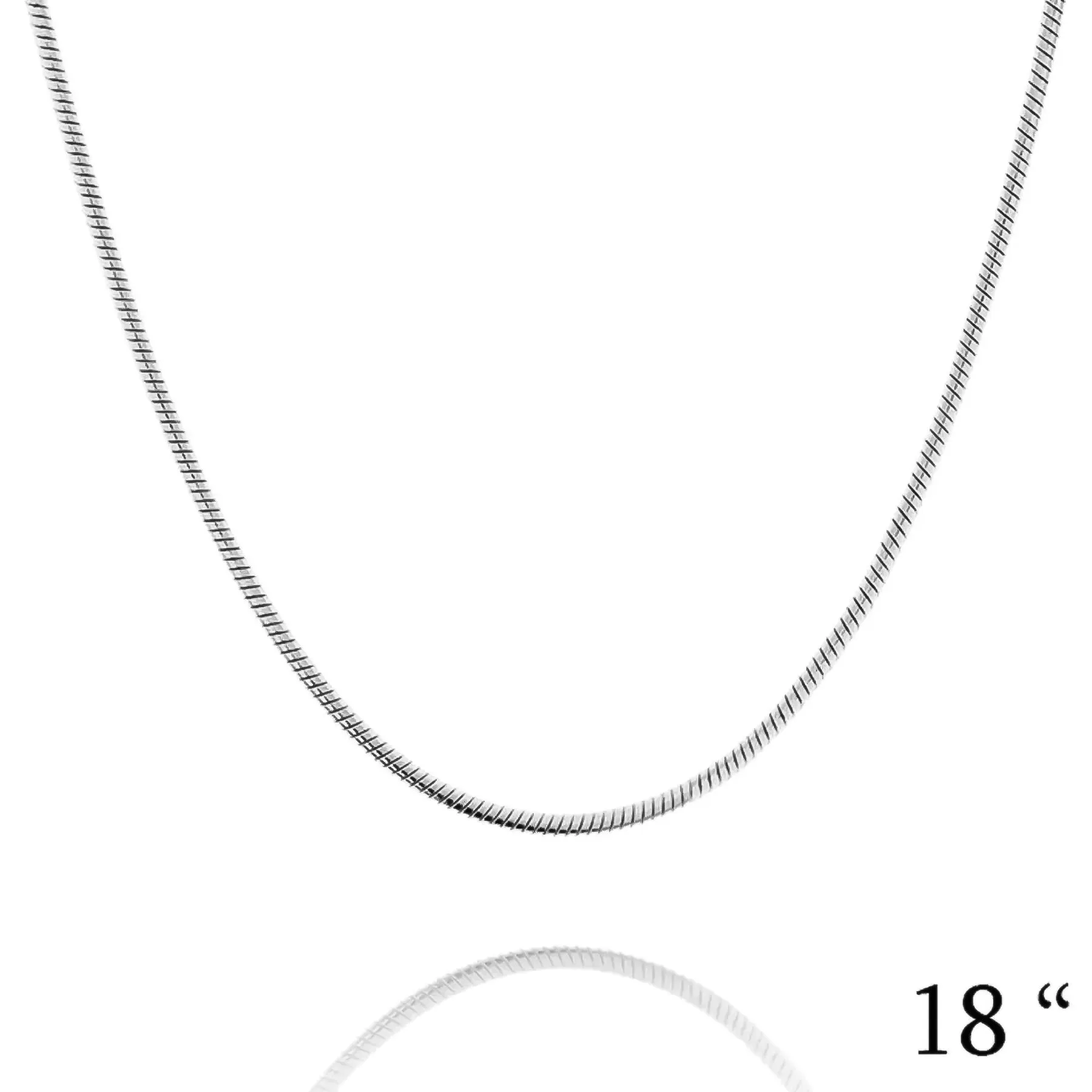 1.3MM STERLING SILVER REAL SNAKE CHAIN