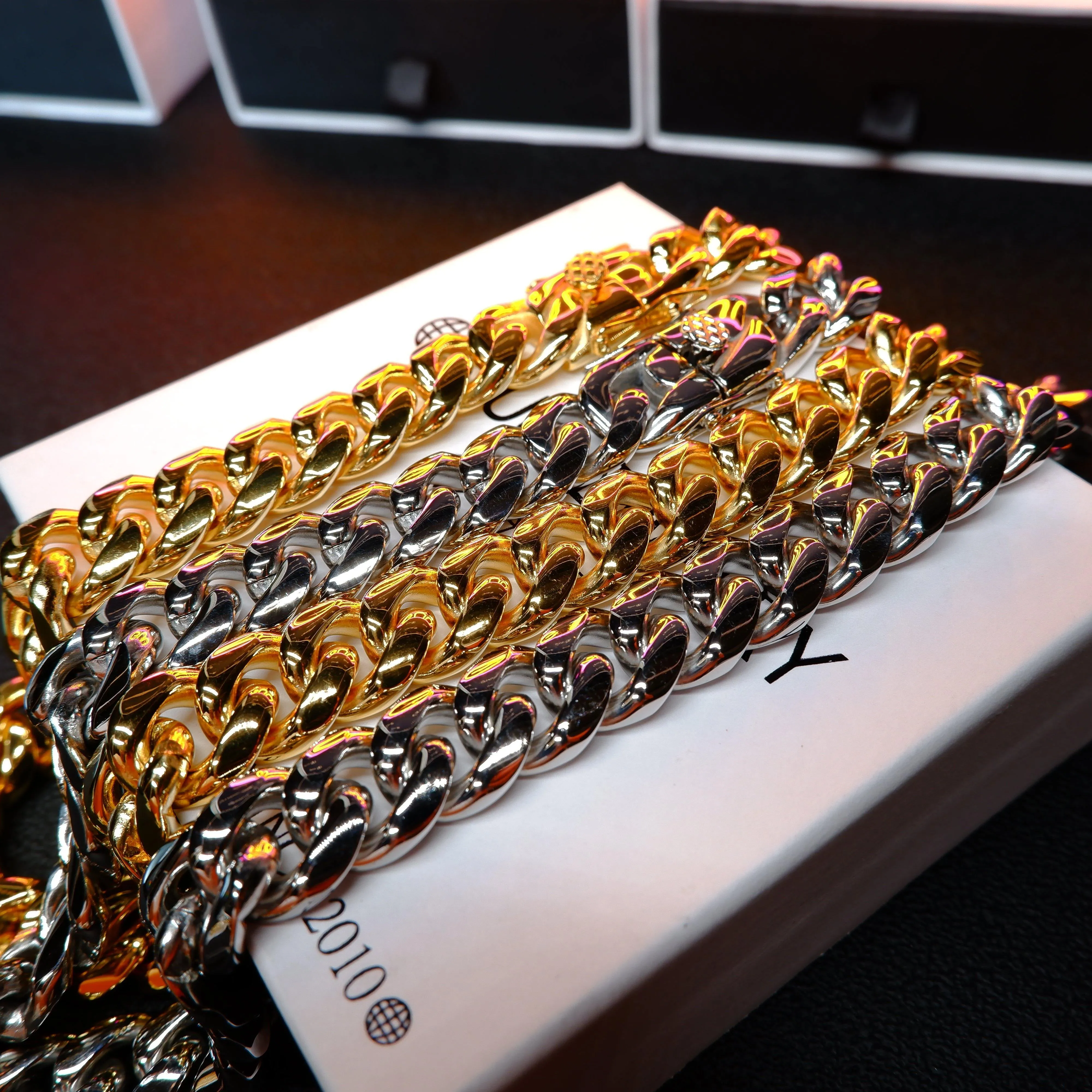 14mm 18K Gold-Plated Classic Miami Cuban Link