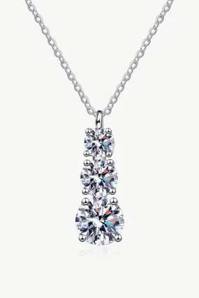 1.8 Carat Moissanite Triple-Pendant Necklace