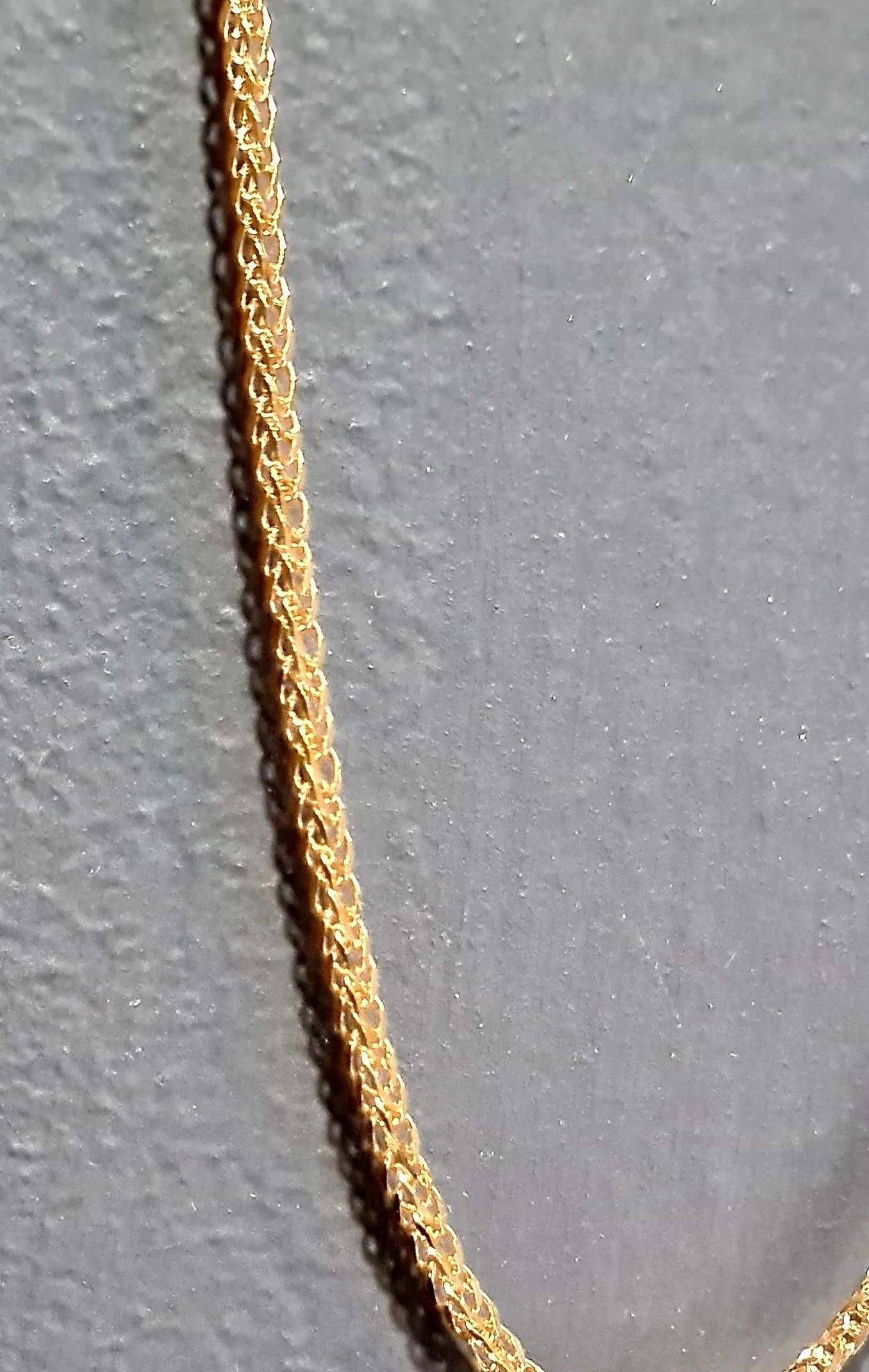 20" 18ct Yellow Gold Filed Spiga Chain