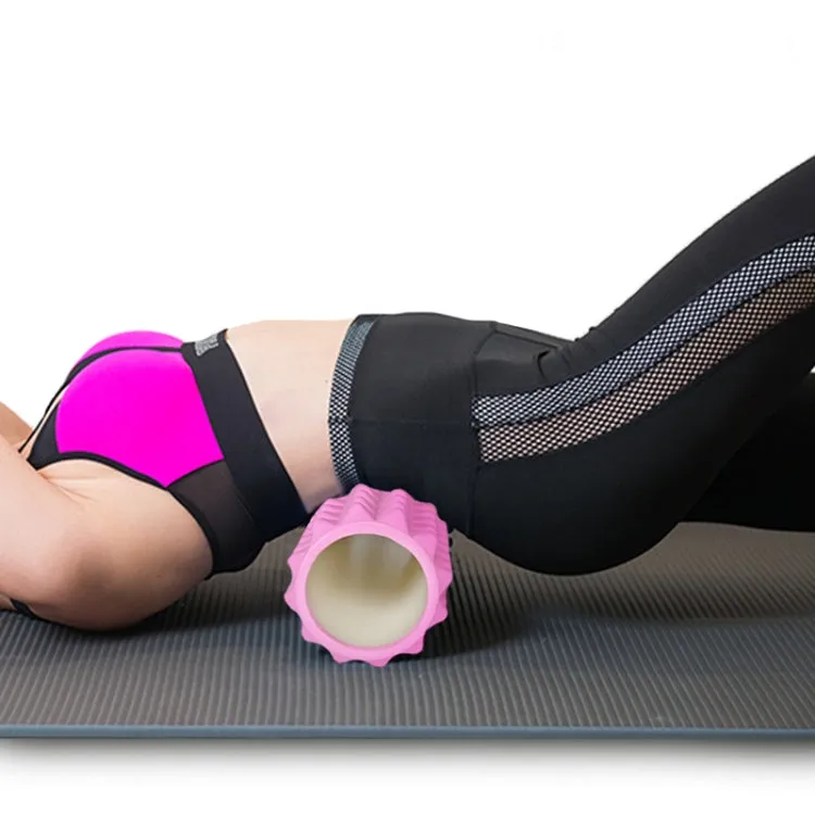 45cm 4pcs/set EVA Hollow Foam Roller Muscle Relaxation Roller Yoga Column Set Fitness Equipment(Pink)