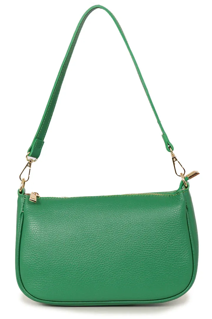 6551 Italian Leather Baguette Bag