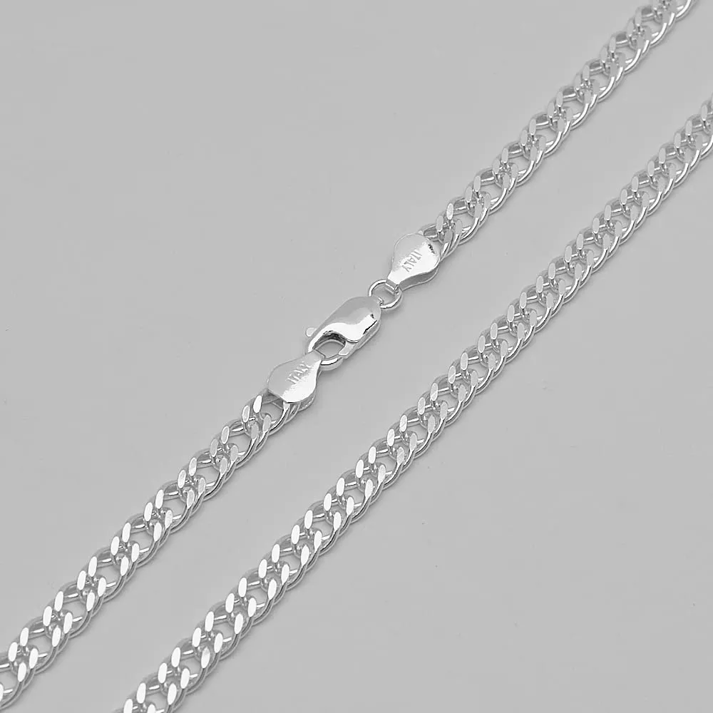 925 Sterling Silver Chain For Men and Women 5.5mm Rombo Design