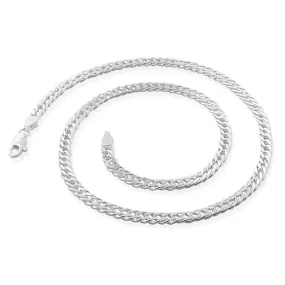 925 Sterling Silver Chain For Men and Women 5.5mm Rombo Design