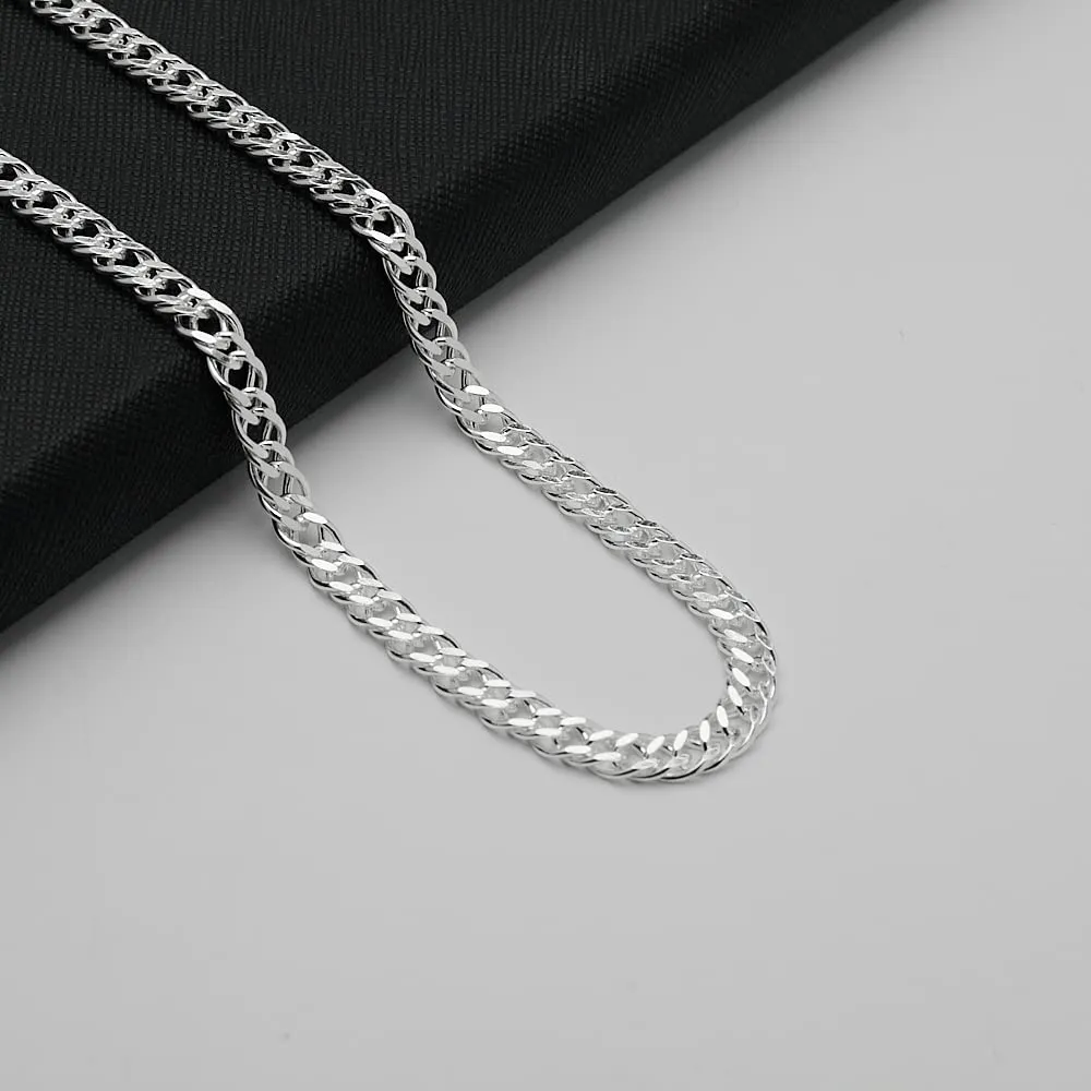 925 Sterling Silver Chain For Men and Women 5.5mm Rombo Design