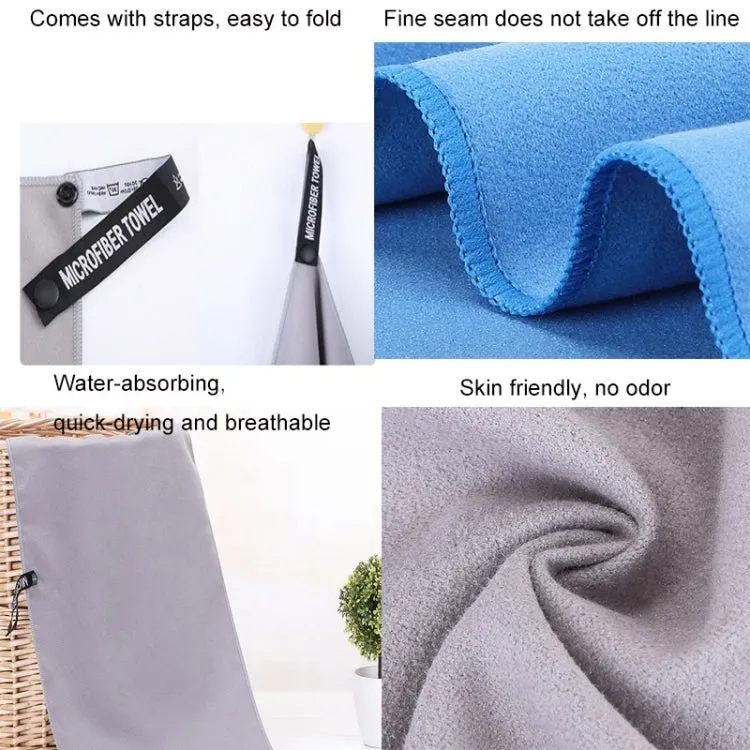 Absorbent Quick Dry Sports Towel Microfiber Bath Towel 76x152cm(Sky Blue Waterproof Matte Bag)