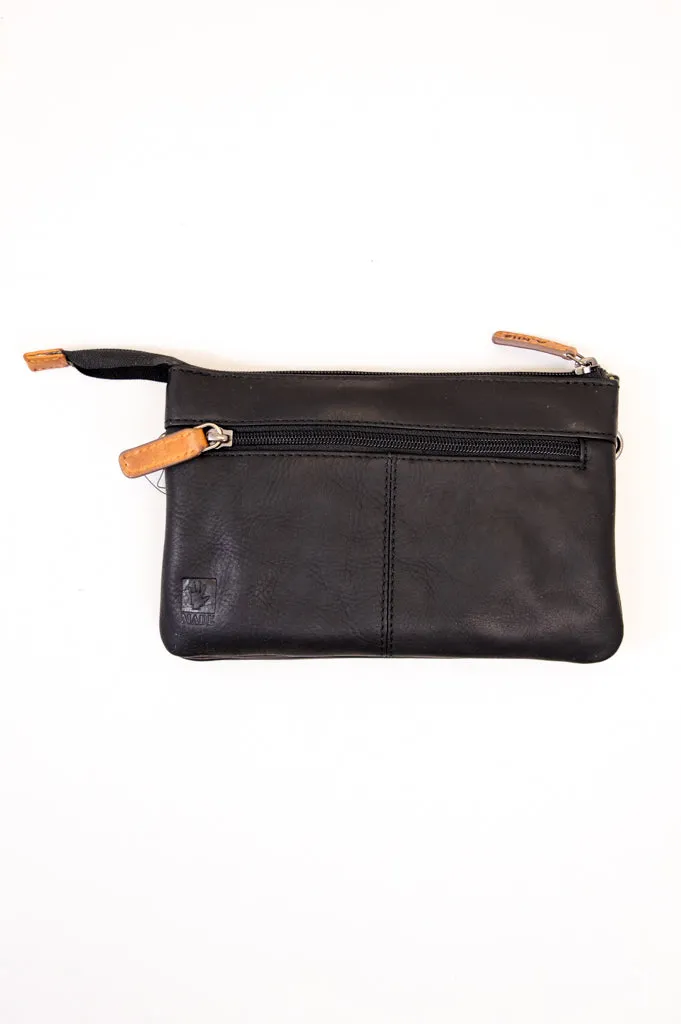 Adrian Klis 1544 Purse, Black/Tan, Leather