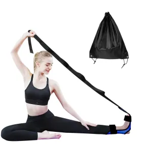 Anyfit Yoga Band Stretcher Solid Blue Strap Resistance Belt Pilates Exercise Stretcher Fitness Tool With Bundle Bag