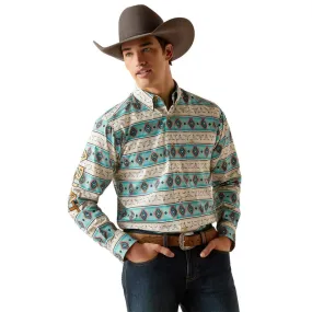 ARIAT MEN'S TEAM CRUZ FITTED LONG SLEEVE BUTTON DOWN WESTERN SHIRT | 10047347