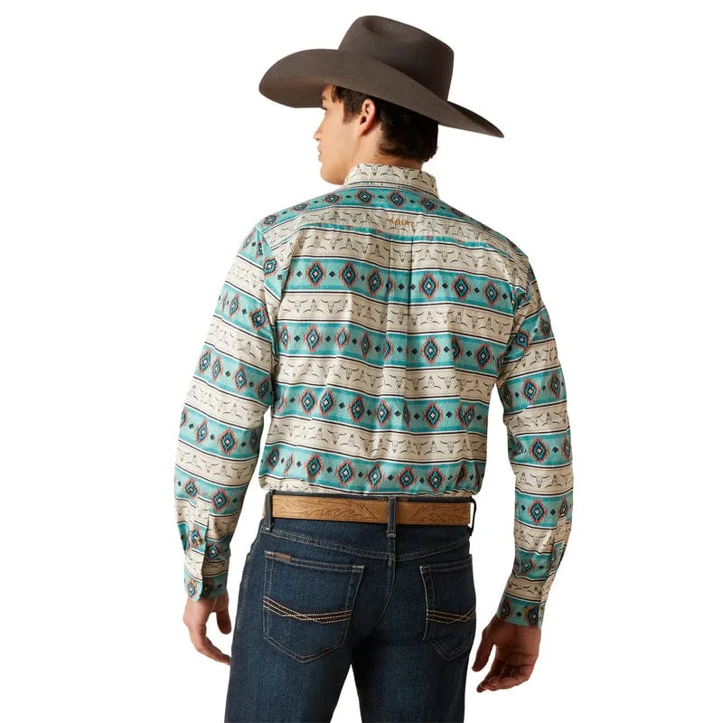 ARIAT MEN'S TEAM CRUZ FITTED LONG SLEEVE BUTTON DOWN WESTERN SHIRT | 10047347