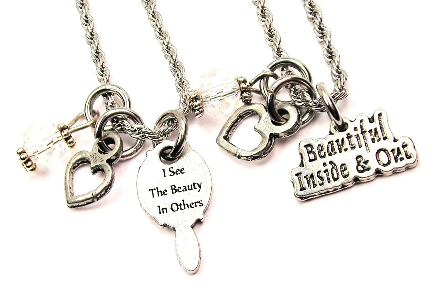 Beautiful Inside And Out Set Of 2 Rope Chain Necklaces