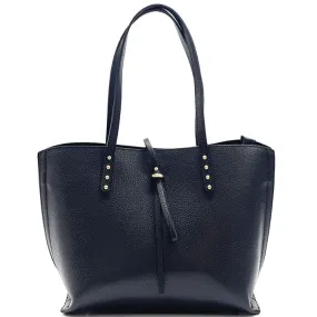 Belinda leather shopping bag