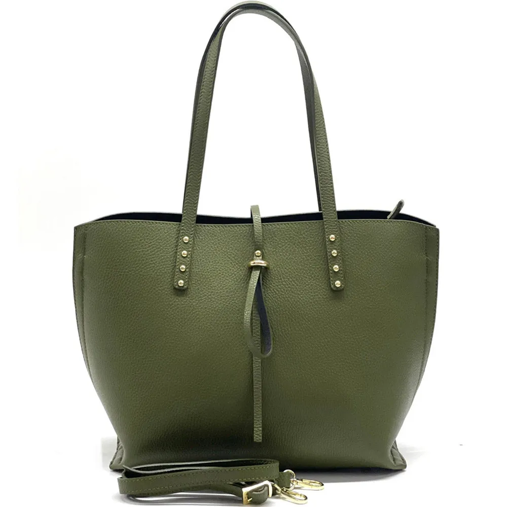 Belinda leather shopping bag