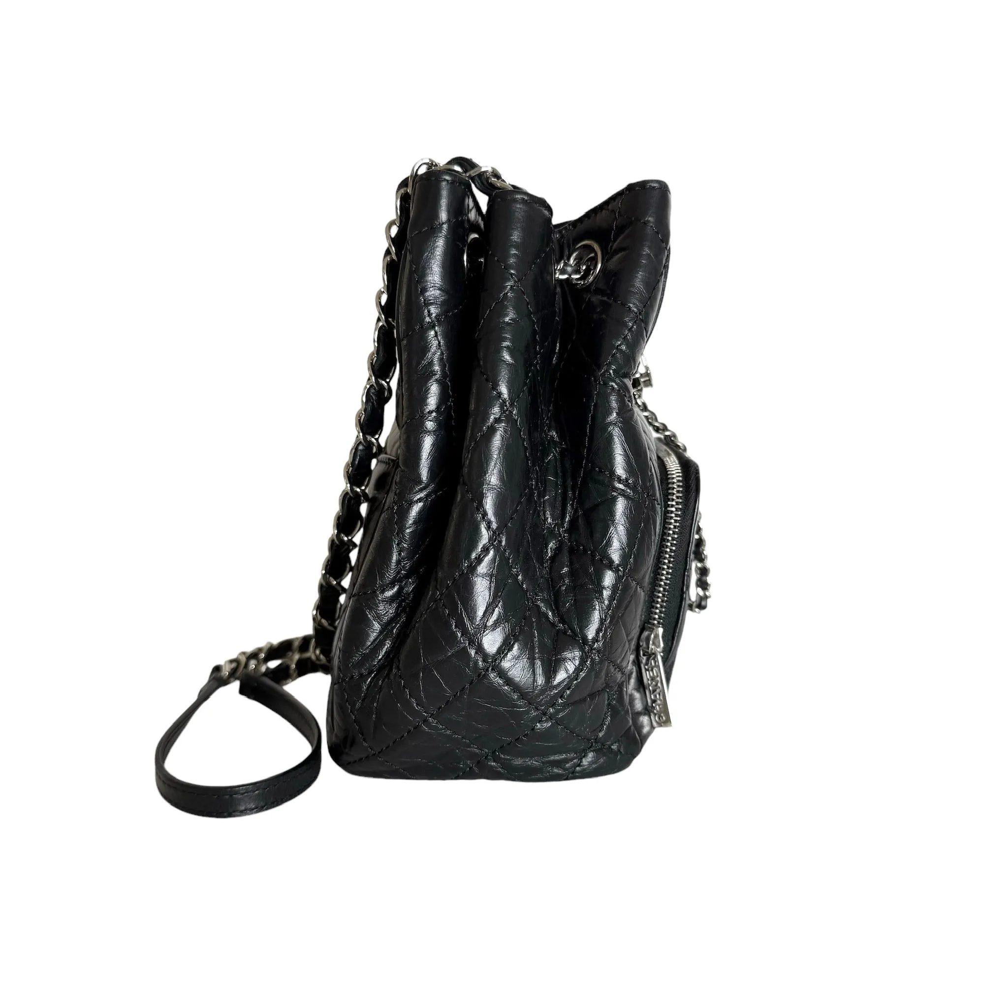 Black Drawstring Crossbody Bag