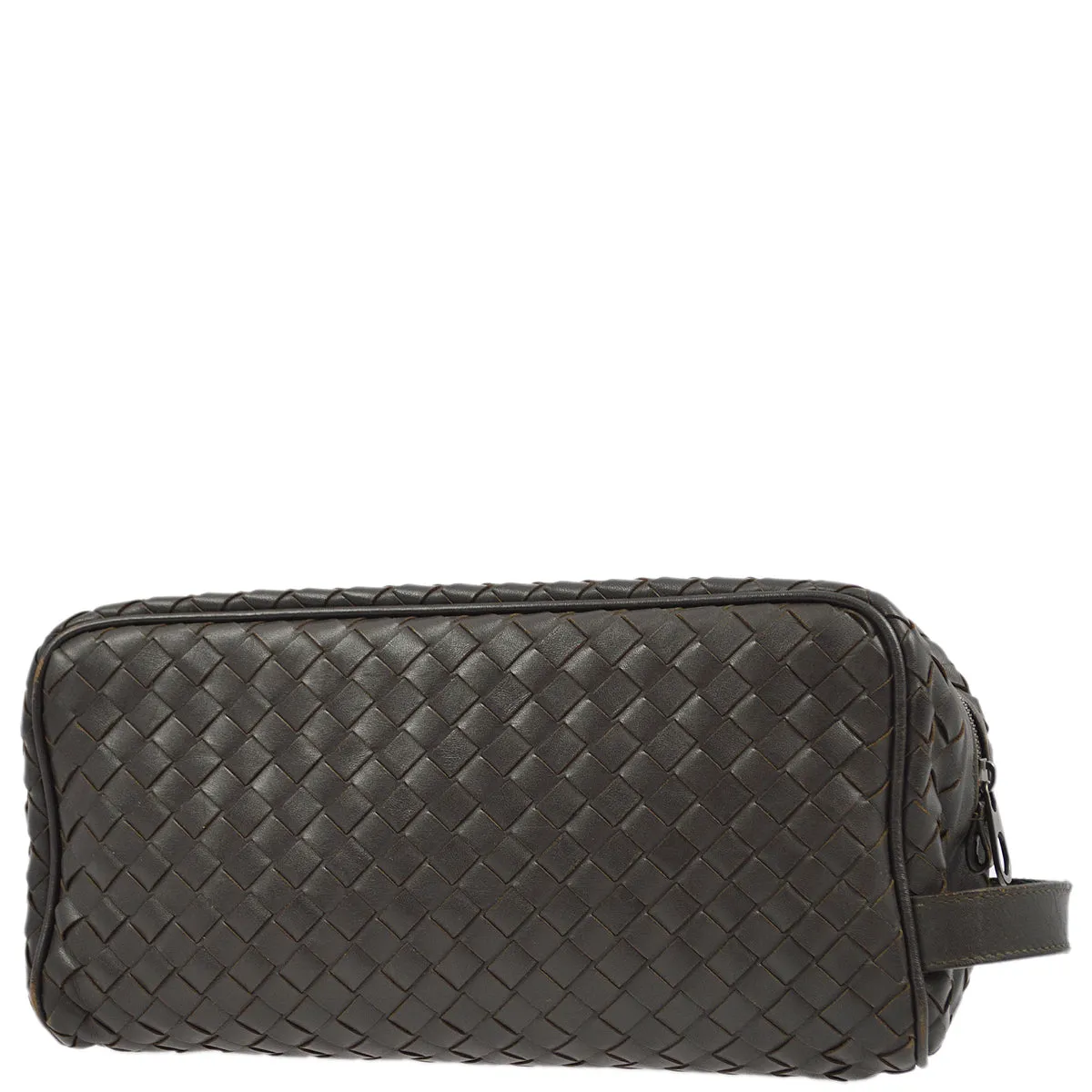 Bottega Veneta Brown Intrecciato Pouch Clutch Bag