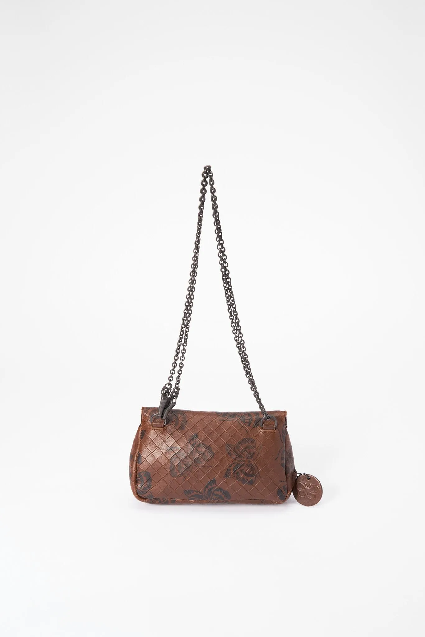 Bottega Veneta Butterfly Leather Crossbody Bag - Brown