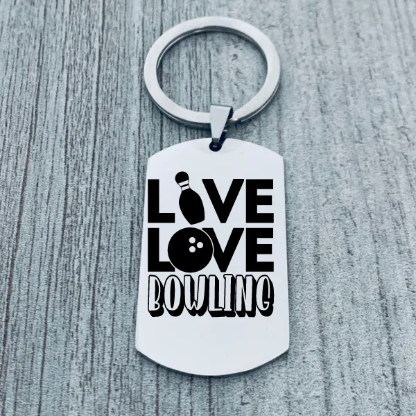 Bowling Keychain - Eat Sleep Bowl Repeat