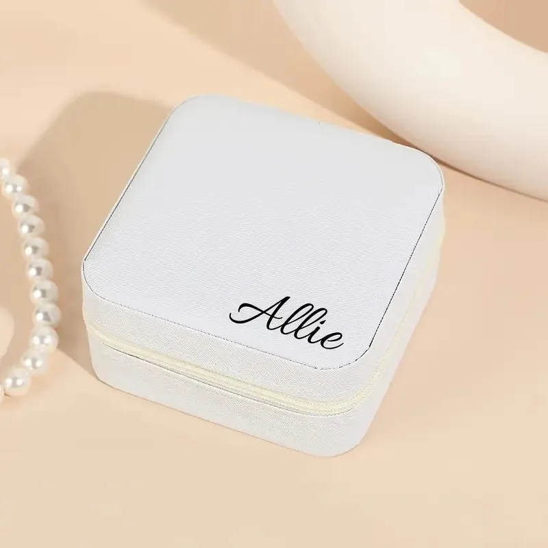 Bridal Party Personalized Gifts l Bridesmaid Travel Jewelry Box l JB-001