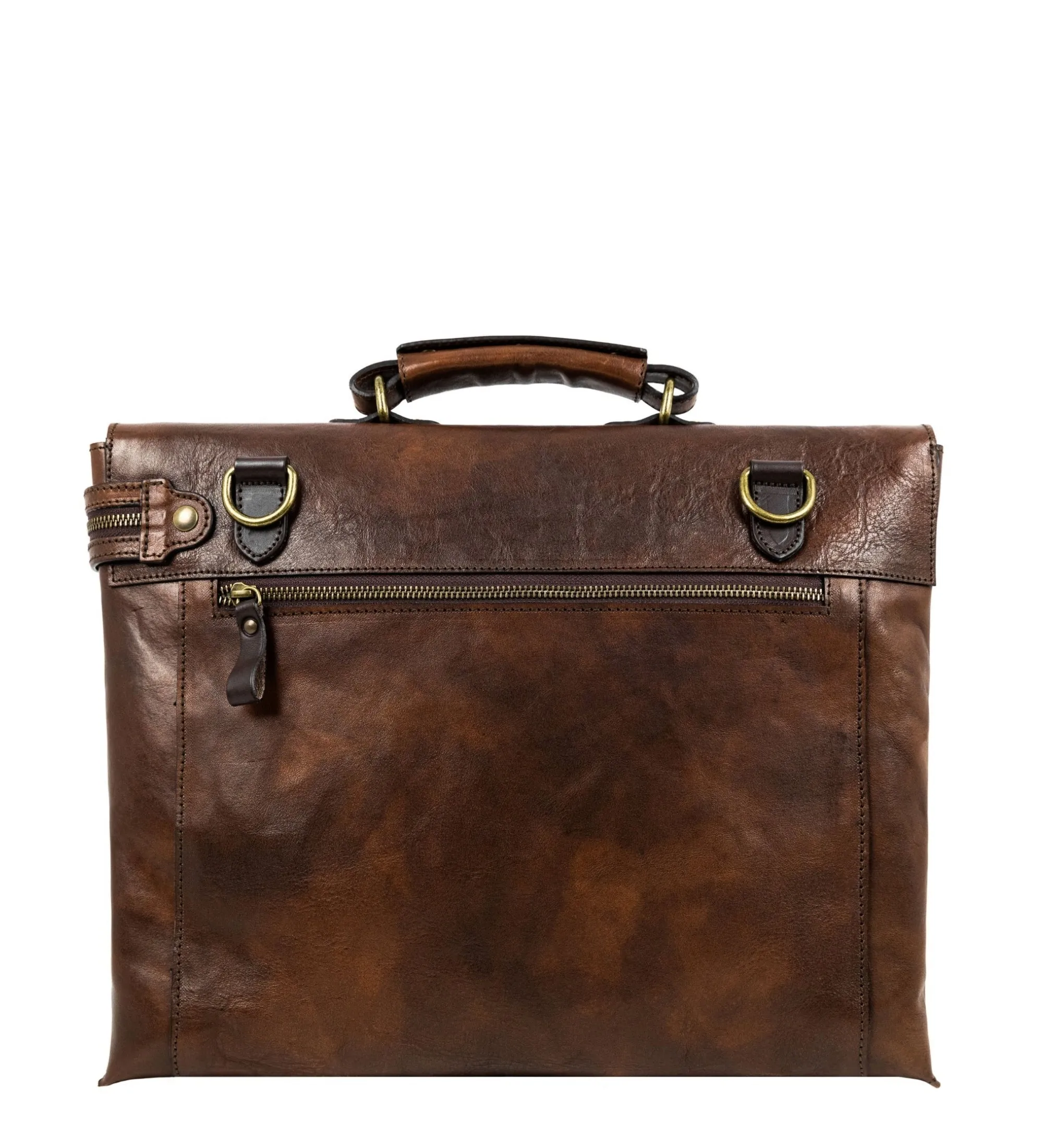 Brown Leather Briefcase Laptop Bag for Women - From Here to Eternity