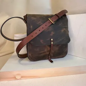 Brown Pull Up Forager Large Crossbody Bag