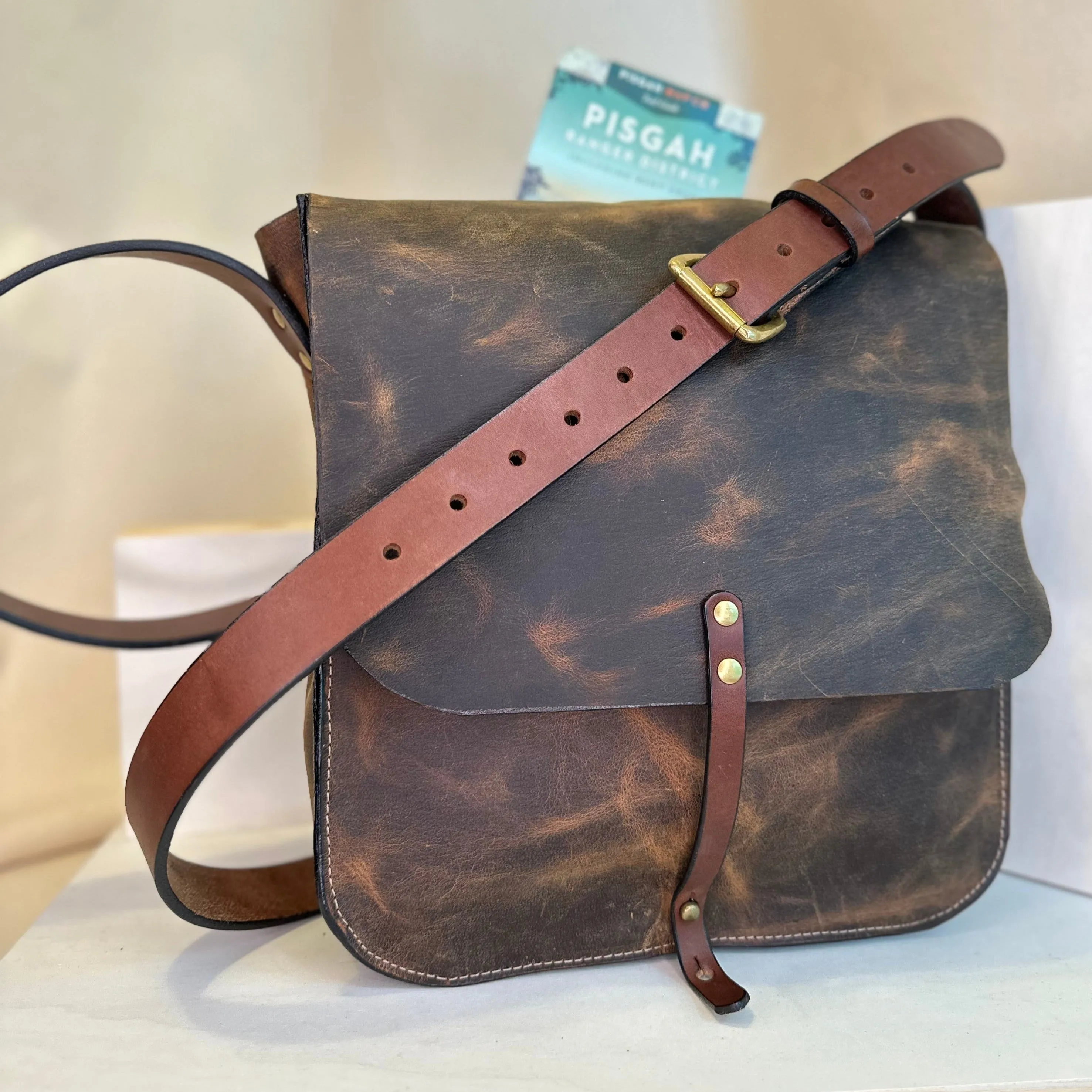 Brown Pull Up Forager Large Crossbody Bag