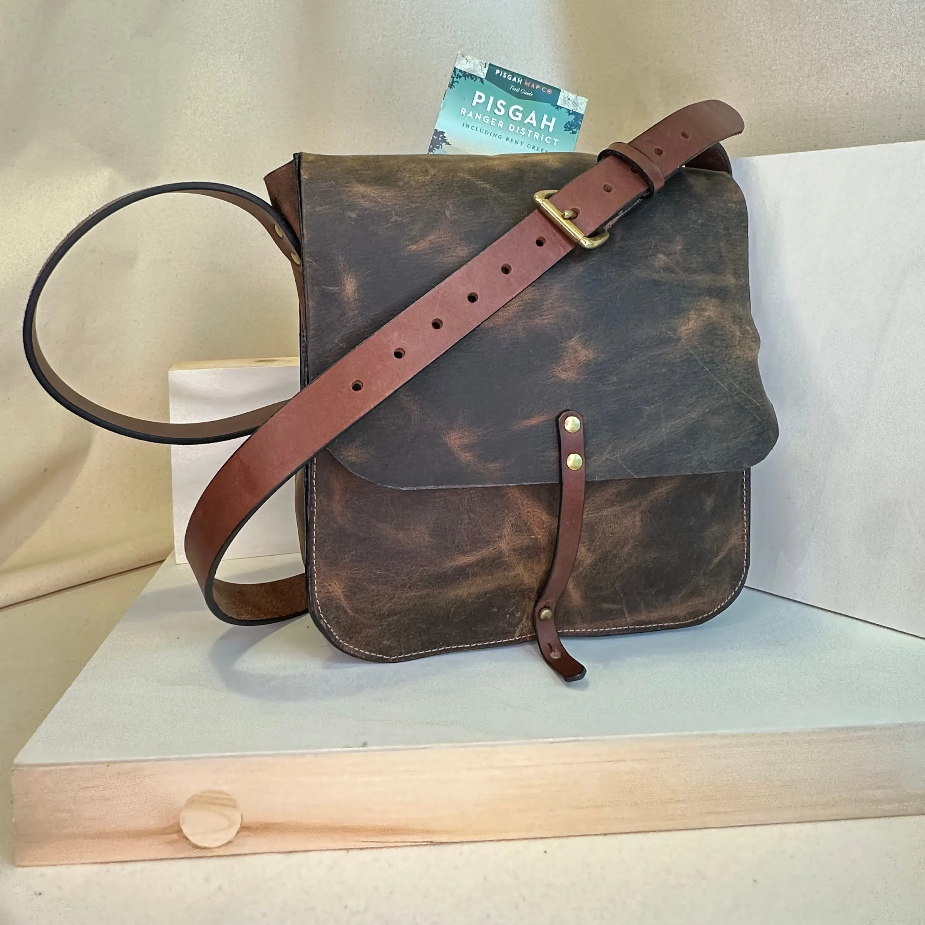 Brown Pull Up Forager Large Crossbody Bag