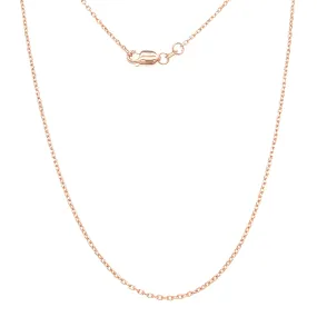 Cable Chain 1.4mm with 16in of Length in 14K Rose Gold