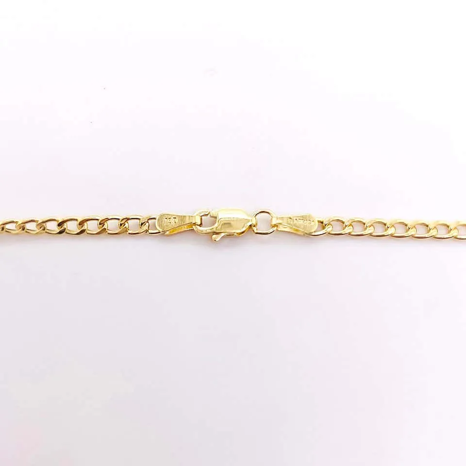 Cable Chain Necklace, 14 Karat Yellow Gold