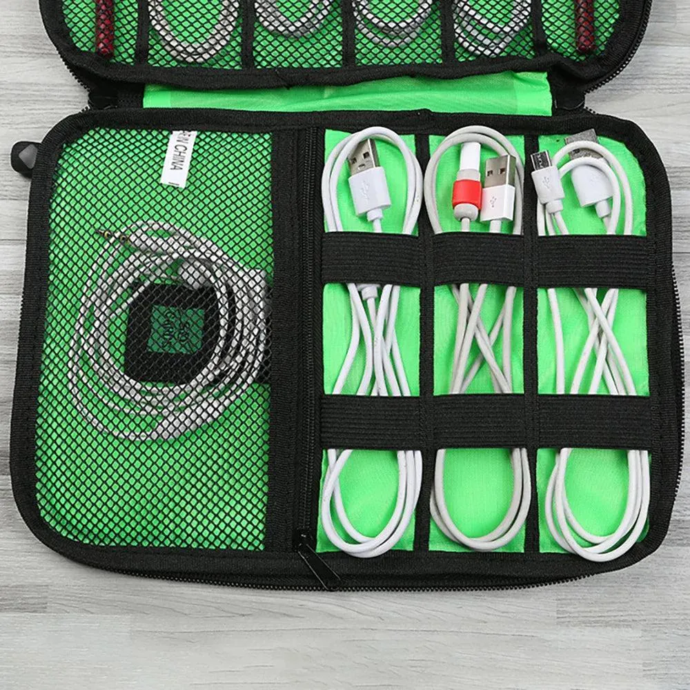 Cable Organizer Storage Bags System Kit Case for USB Data Cable Earphone Wire Pen Power Bank Portable Gadget Devices Travel Bags