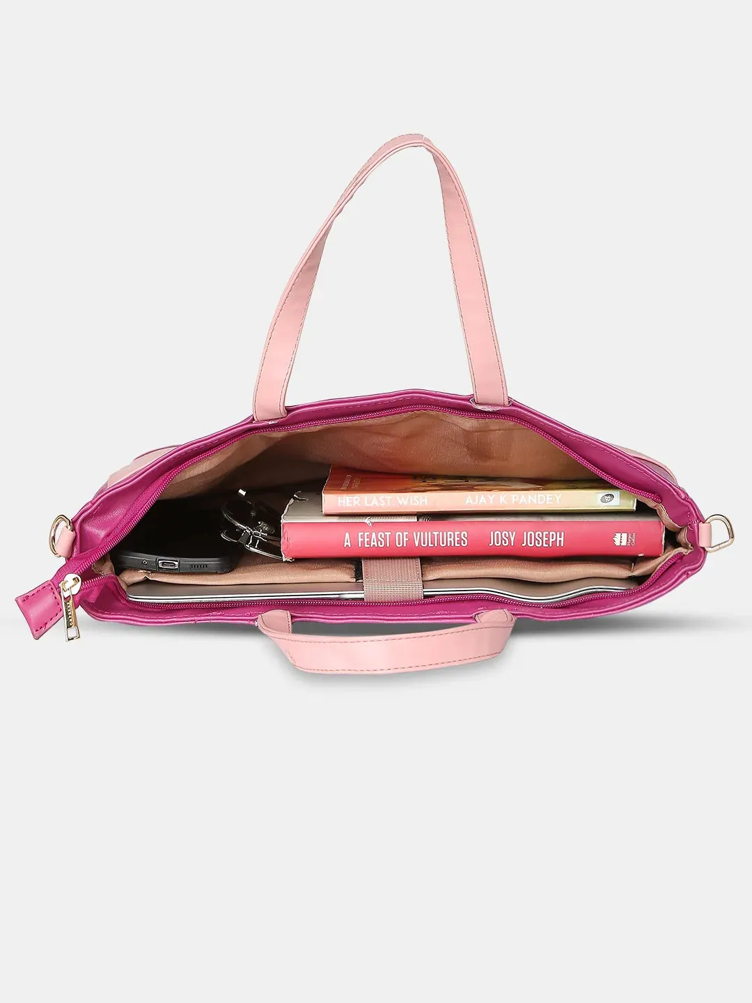 Caprese Ollie Laptop Satchel Large Fuchsia