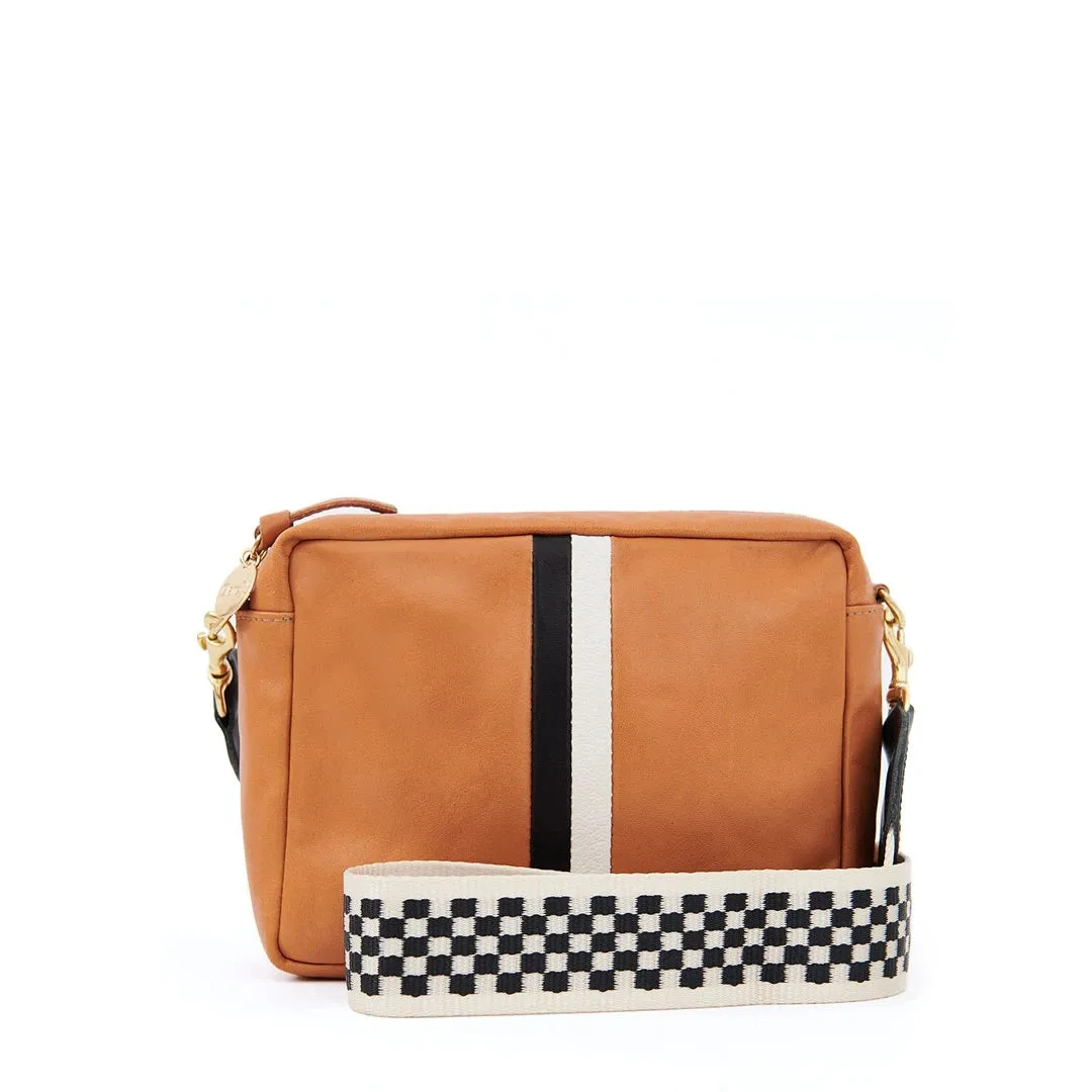 Clare V. - Crossbody Strap in Black & Cream Checker