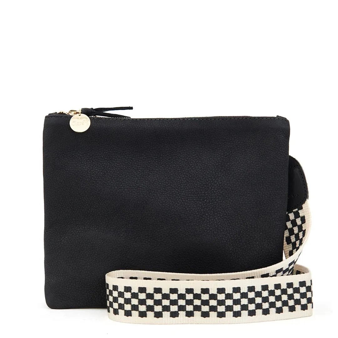 Clare V. - Crossbody Strap in Black & Cream Checker