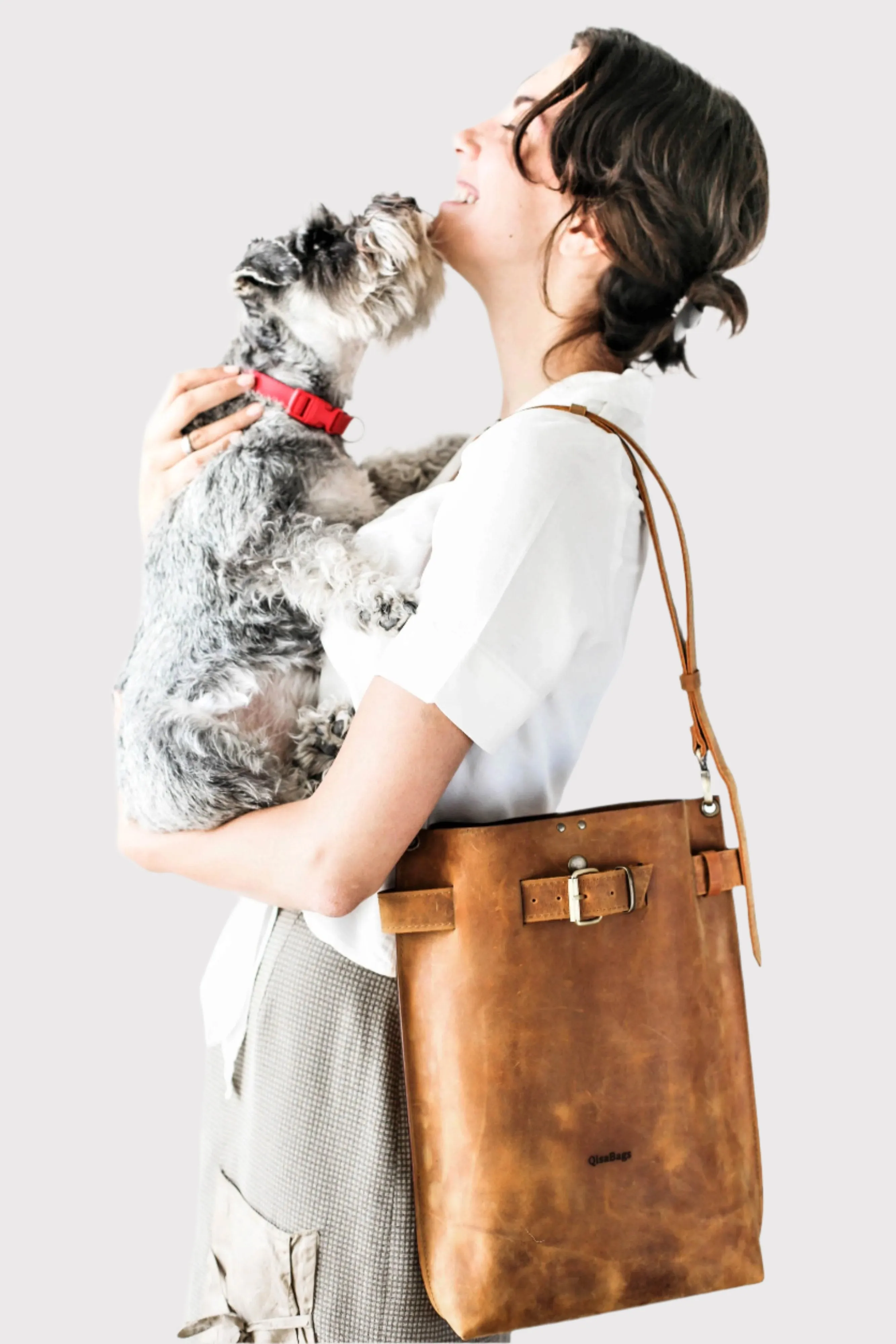 Coffee Brown Large Leather Backpack