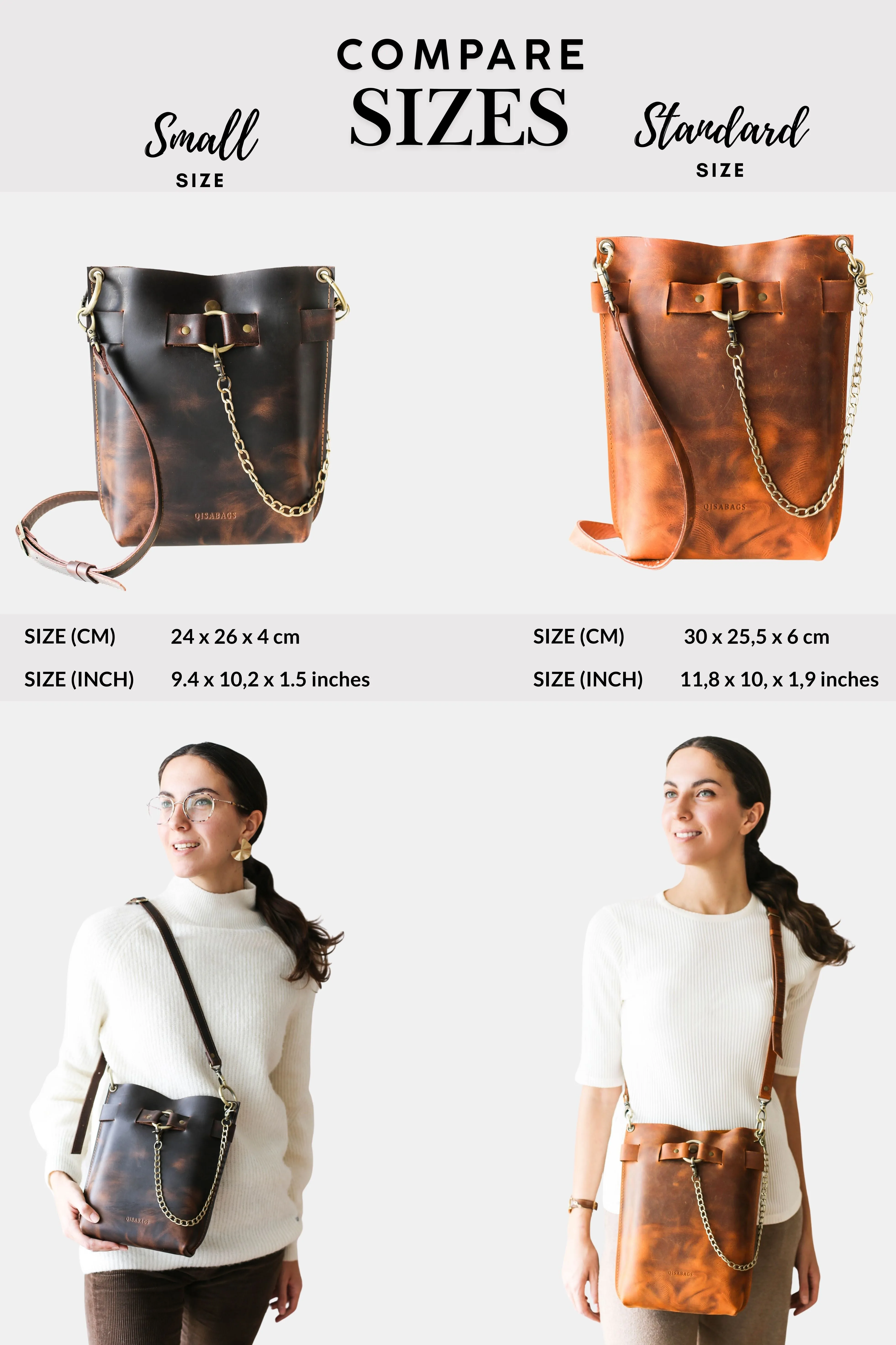 Cognac Brown Leather Bag - "Ring Belt Edition"