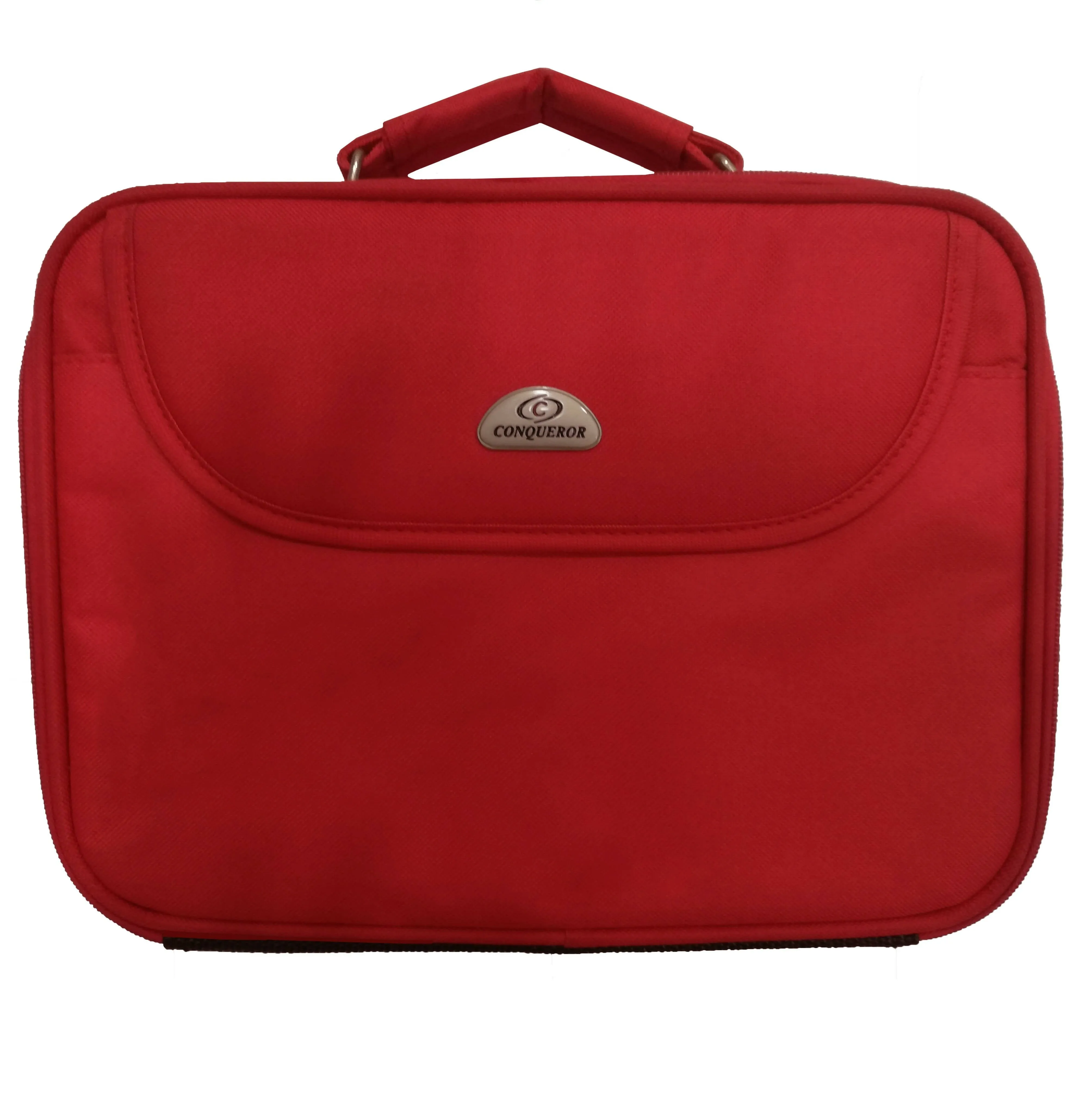 CONQUEROR - Protective Laptop Bag Carrying Case with Shoulder Strap Fits Up to 10.2 Inch Display Red