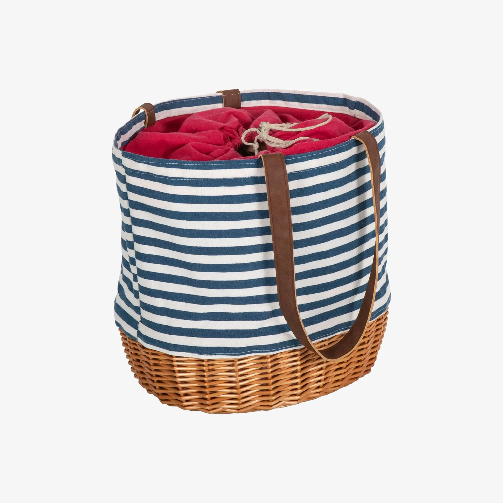 Coronado Canvas and Willow Basket Tote