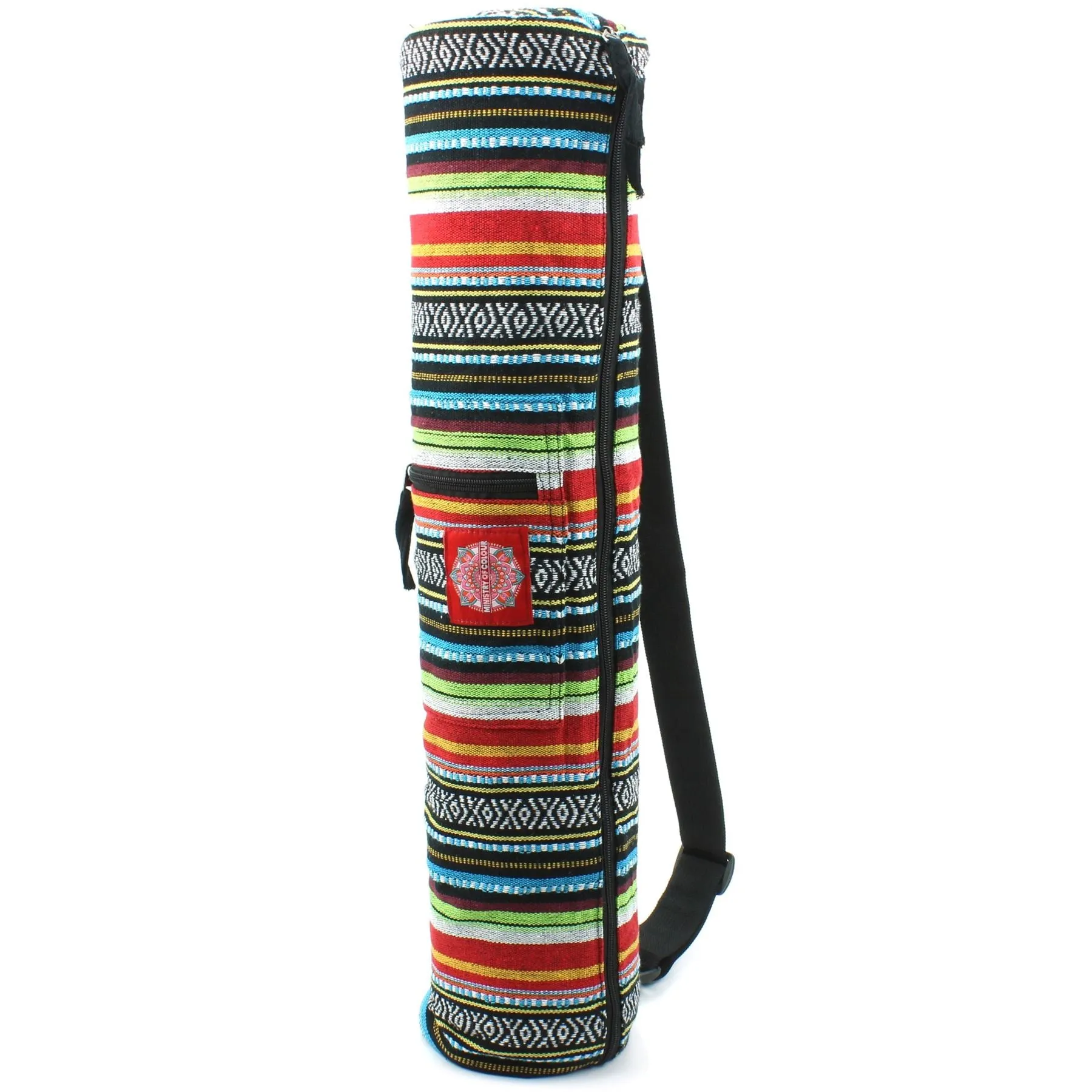 Cotton Canvas Yoga Mat Bag - Mexican Diamond