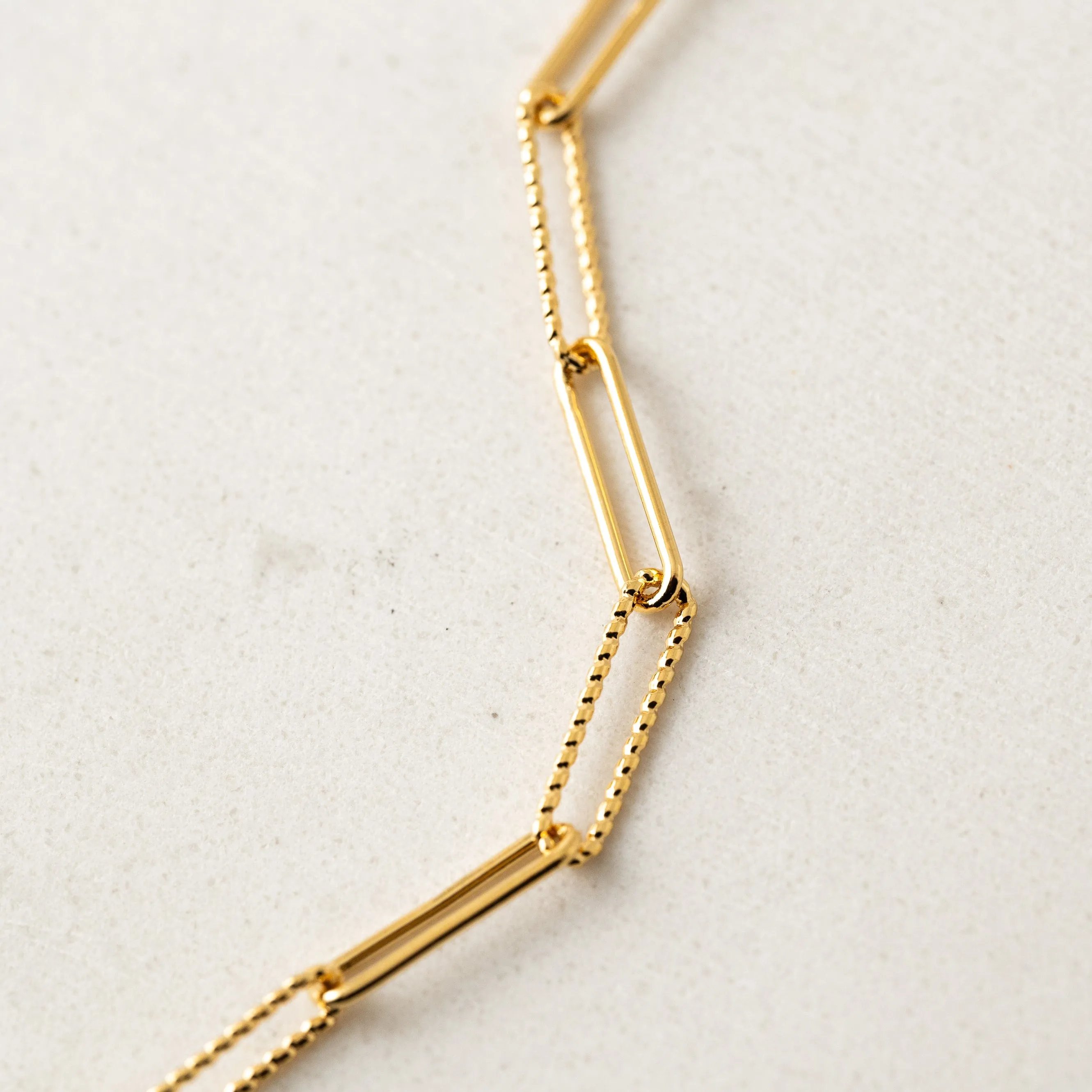 Dainty Paperclip Toggle Necklace