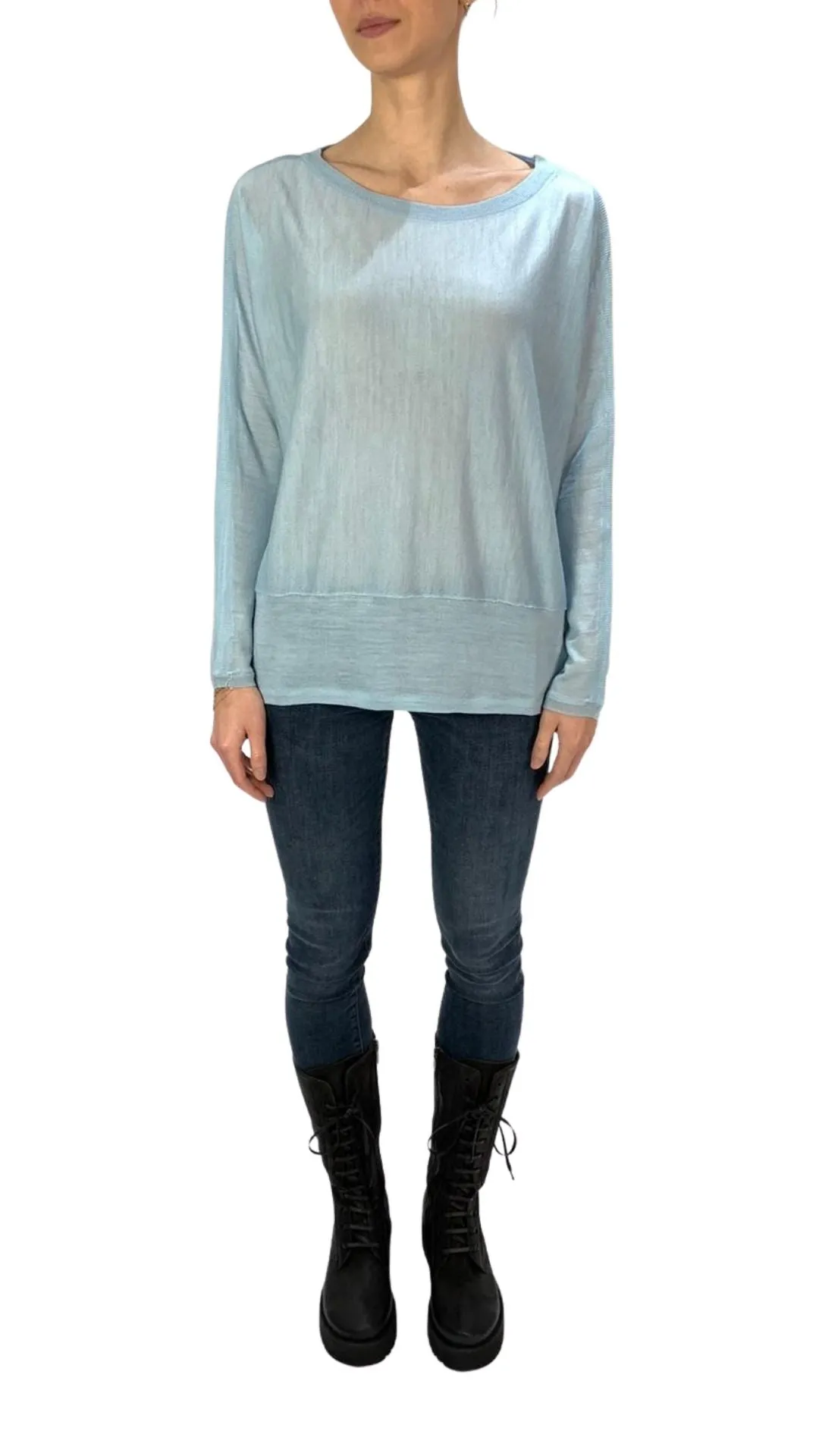 'Delta' Light Blue Sweater