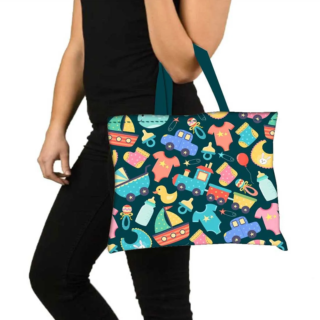 Designer Tote Bag With Zip Beach Gym Travel Bags -  Cute Toys