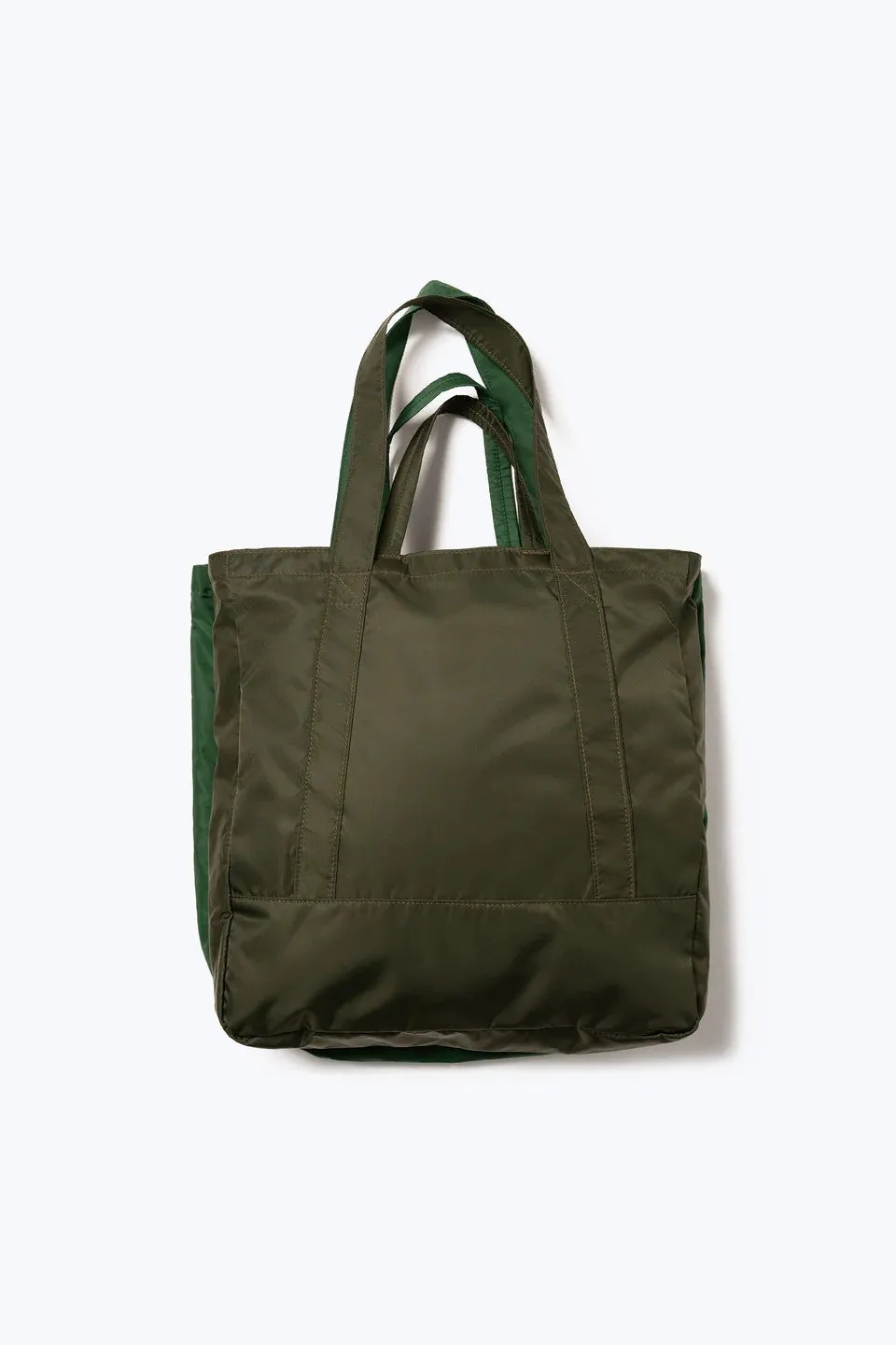 Double Bag in Kelly Green and Olive