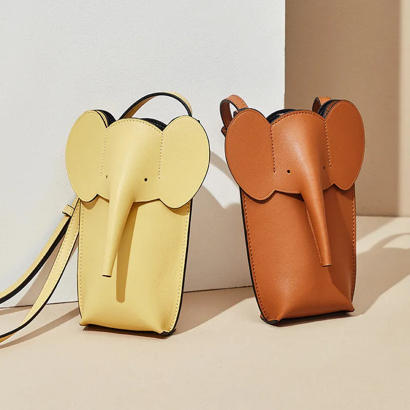 Fashion Elephant Shape Mini Leather Cellphone Bag 873