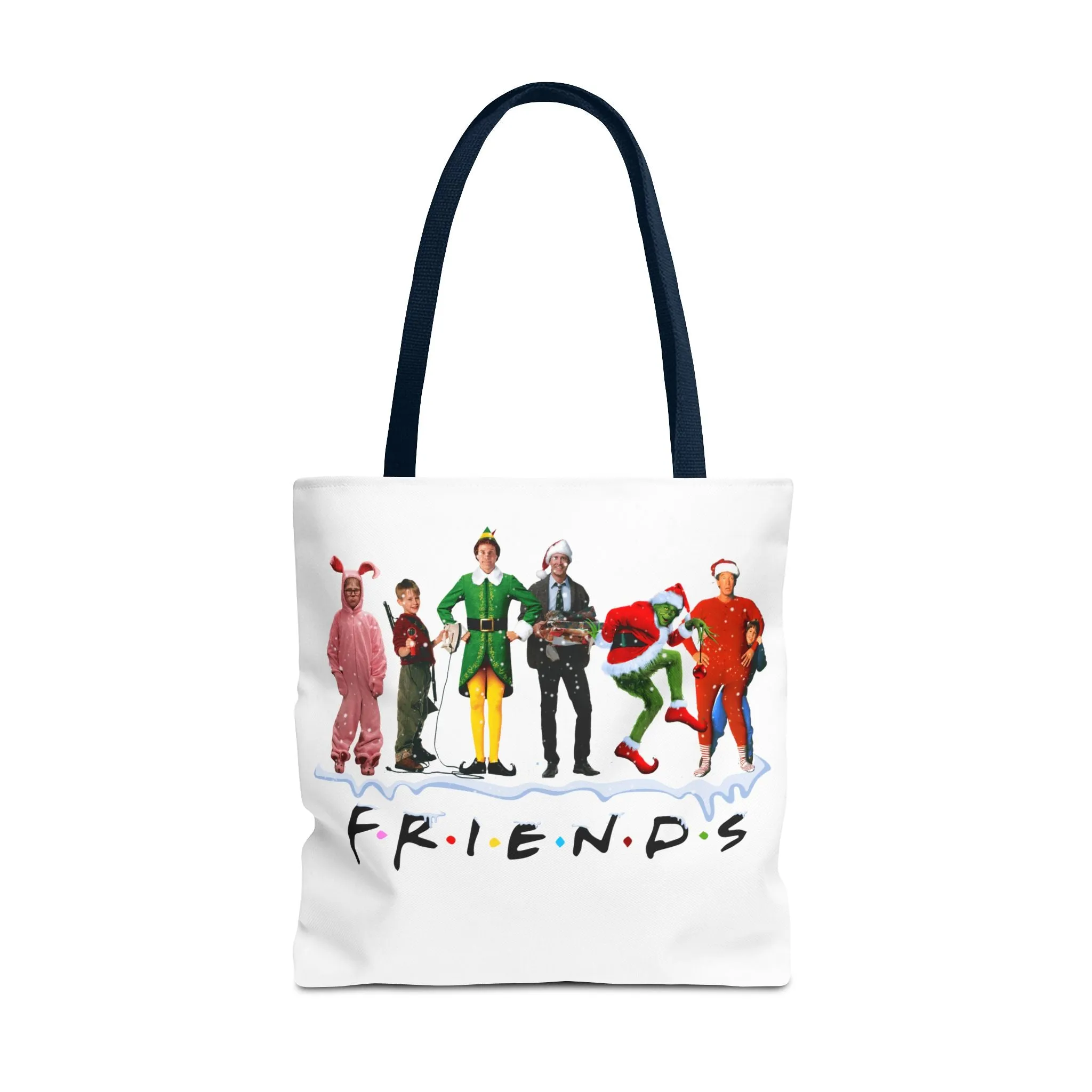 Festive Friends Tote Bag - Holiday Season Canvas Carryall