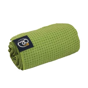 Fitness Mad Yoga Pilates Super Absorbent Mat Grip Dot Towel - 183cm x 60cm-Green