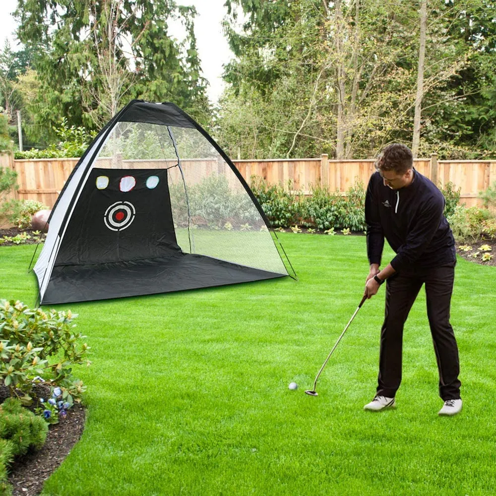 Foldable Golf Hitting Net Sets with Chipping Target Pockets-300cm