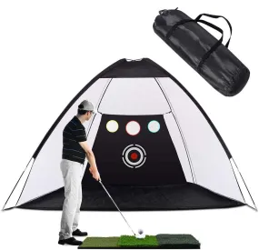 Foldable Golf Hitting Net Sets with Chipping Target Pockets-300cm