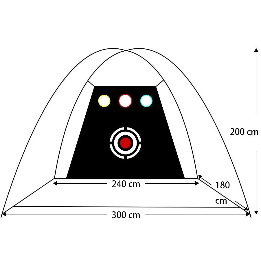 Foldable Golf Hitting Net Sets with Chipping Target Pockets-300cm