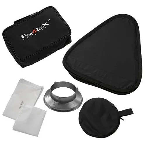 Fotodiox Pro Foldable Softbox PLUS Grid (Eggcrate) with Quantum Qflash Speedring for Quantum, TRIO Flash and Compatible Strobes