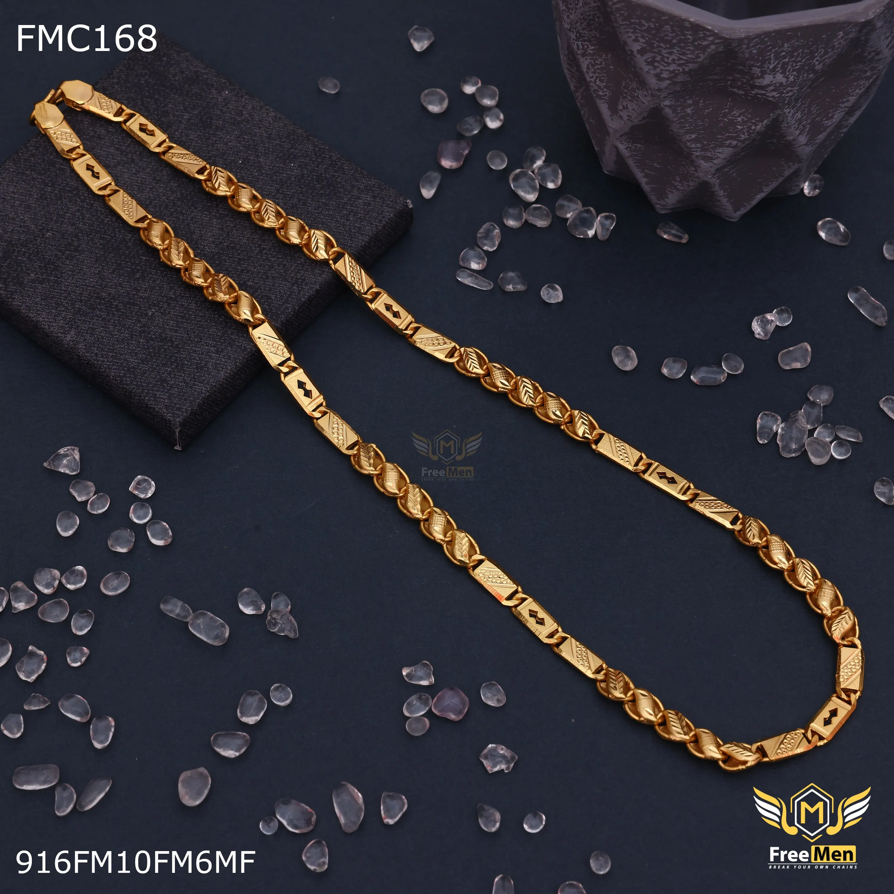 Freemen Beautiful Directional Nawabi Lotus Chain for Men - FMC168